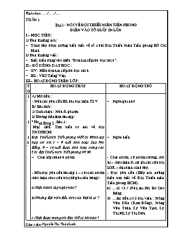 Giáo án Tập làm văn Lớp 3 - Trường TH Vĩnh Bình