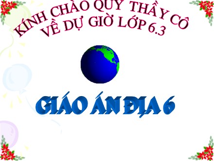 Bài giảng Địa Lí 6 - Bài 22: Các đới khí hậu trên Trái Đất