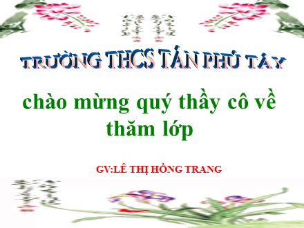 Bài giảng Địa lí 7 - Bài 16: Đô thị hóa ở đới ôn hòa - Lê Thị Hồng Trang