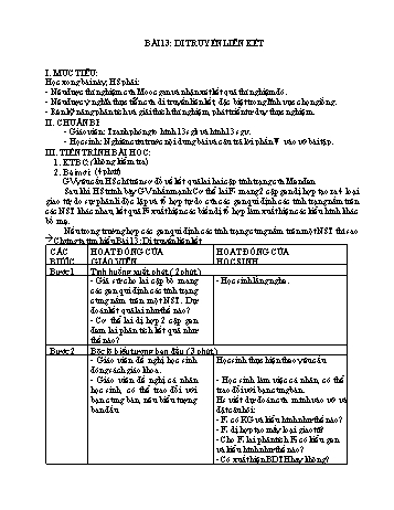 Giáo án Sinh học 9 - Bài 13: Di truyền liên kết