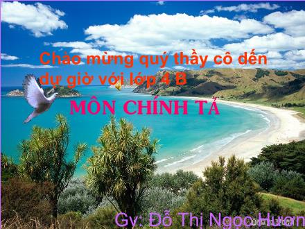 Bài giảng Chính tả Lớp 4 - Tiết 14: Chiếc áo búp bê - Đỗ Thị Ngọc Hương