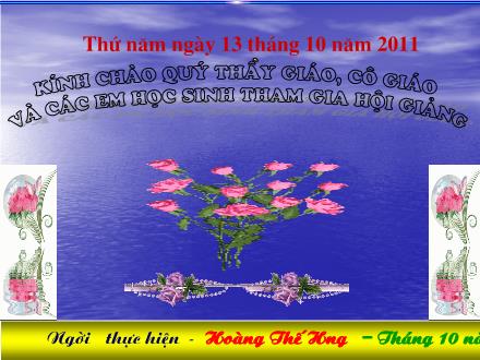 Bài giảng Khoa học Lớp 4 - Bài 16: Ăn uống khi bị bệnh - Hoàng Thế Hùng