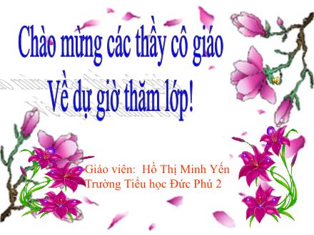 Bài giảng Khoa học Lớp 4 - Tiết 22: Mây được hình thành như thế nào? Mưa từ đâu ra? - Hồ Thị Minh Yến