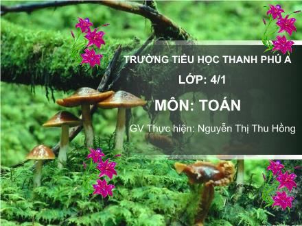Bài giảng Toán Lớp 4 - Tiết 118: Phép trừ phân số (Tiếp theo) - Nguyễn Thị Thu Hồng