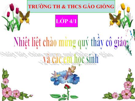 Bài giảng Toán Lớp 4 - Tiết 30: Phép trừ - Trường TH và THCS Gáo Giồng