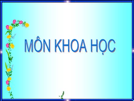 Bài giảng Khoa học Khối 4 - Bài 35: Không khí cần cho sự cháy