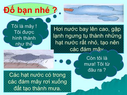 Bài giảng Khoa học Lớp 4 - Bài 23: Sơ đồ vòng tuần hoàn của nước trong tự nhiên