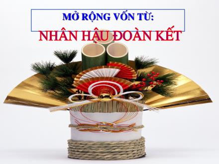 Bài giảng Luyện từ và câu Lớp 4 - Tiết 6: Mở rộng vốn từ Nhân hậu - Đoàn kết