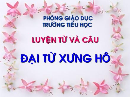 Bài giảng Luyện từ và câu Lớp 5 - Đại từ xưng hô