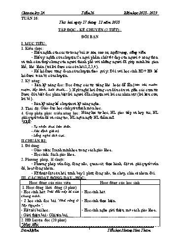 Giáo án Lớp 3 (Định hướng phát triển năng lực học sinh) - Tuần 16 - Trường Tiểu học Hoàng Hoa Thám