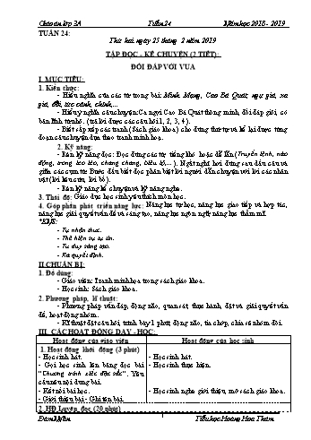 Giáo án Lớp 3 (Định hướng phát triển năng lực học sinh) - Tuần 24 - Trường Tiểu học Hoàng Hoa Thám