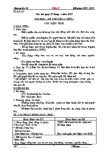 Giáo án Lớp 3 (Định hướng phát triển năng lực học sinh) - Tuần 33