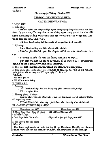 Giáo án Lớp 3 (Định hướng phát triển năng lực học sinh) - Tuần 8 - Trường Tiểu học Hoàng Hoa Thám