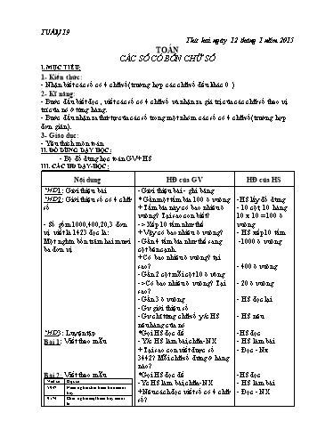 Giáo án Lớp 3 - Tuần 19 (Bản đẹp 3 cột)