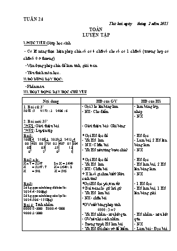 Giáo án Lớp 3 - Tuần 24 (Bản đẹp 3 cột)