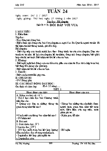 Giáo án Lớp 3 - Tuần 24 - Vũ Thị Hường