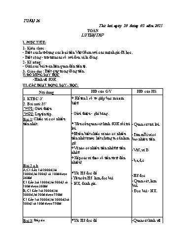 Giáo án Lớp 3 - Tuần 26 (Bản đẹp 3 cột)