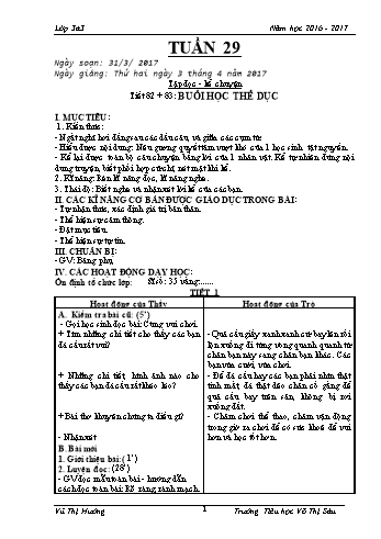 Giáo án Lớp 3 - Tuần 29 - Vũ Thị Hường