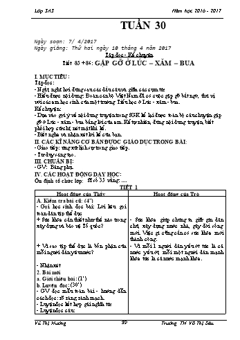 Giáo án Lớp 3 - Tuần 30 - Vũ Thị Hường