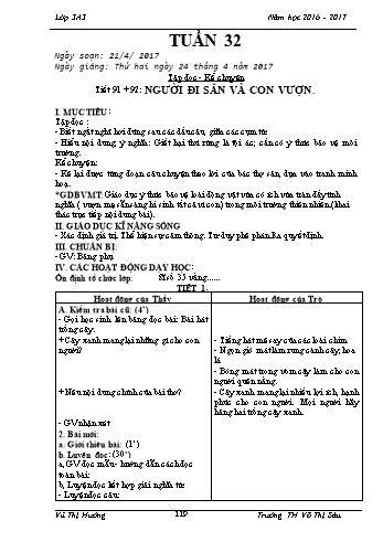 Giáo án Lớp 3 - Tuần 32 - Vũ Thị Hường