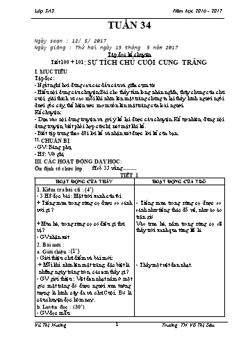 Giáo án Lớp 3 - Tuần 34 - Vũ Thị Hường