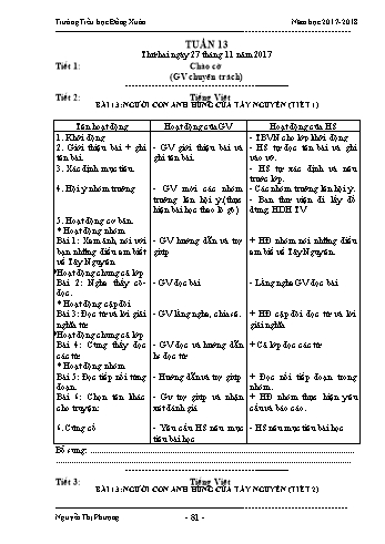 Giáo án Lớp 3 (VNEN) - Tuần 13 - Nguyễn Thị Phượng