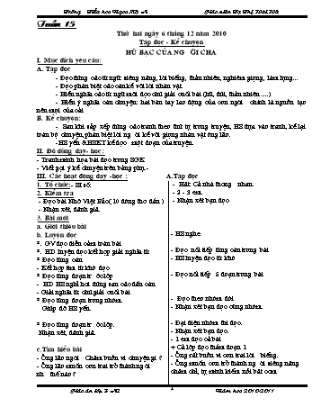 Giáo án Lớp 3 (VNEN) - Tuần 15, 16 - Tạ Thị Hải Hà