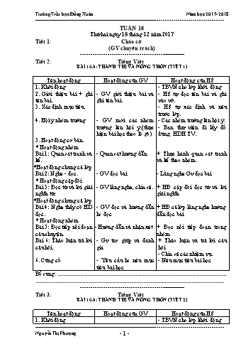 Giáo án Lớp 3 (VNEN) - Tuần 16 - Nguyễn Thị Phượng