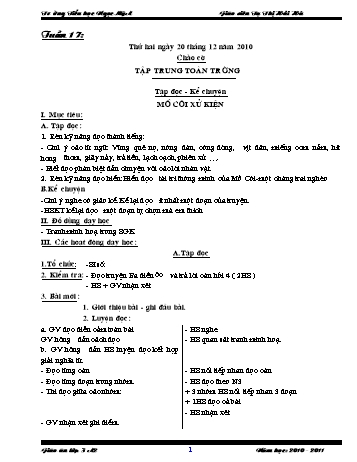 Giáo án Lớp 3 (VNEN) - Tuần 17 - Tạ Thị Hải Hà