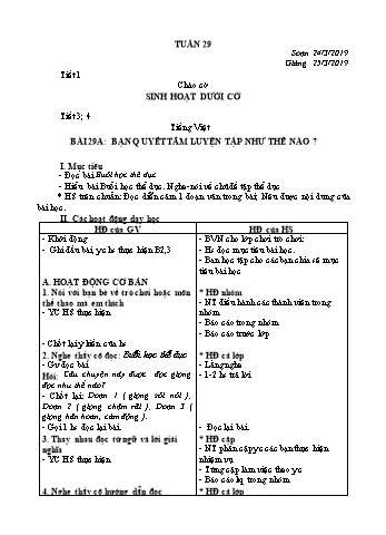 Giáo án Lớp 3 (VNEN) - Tuần 29 (Bản 2 cột)