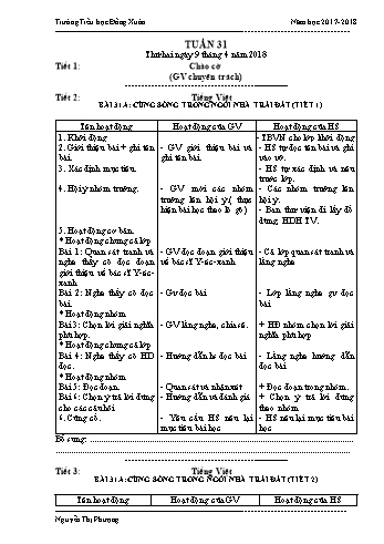 Giáo án Lớp 3 (VNEN) - Tuần 31 - Nguyễn Thị Phượng