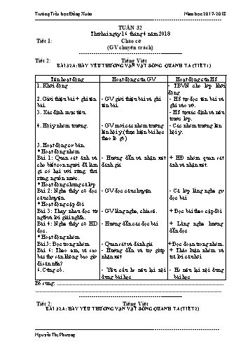 Giáo án Lớp 3 (VNEN) - Tuần 32 - Nguyễn Thị Phượng