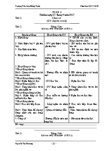 Giáo án Lớp 3 (VNEN) - Tuần 4 - Nguyễn Thị Phượng