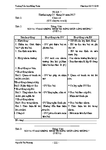 Giáo án Lớp 3 (VNEN) - Tuần 7 - Nguyễn Thị Phượng