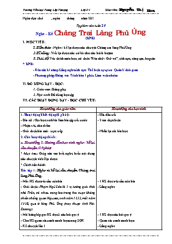 Giáo án Tập làm văn Lớp 3 - Chương trình học kì II - Nguyễn Thị Tuyết Hoa