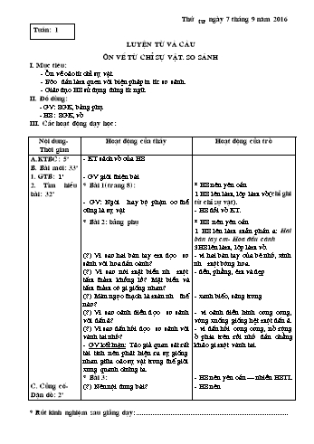 Giáo án Tiếng Việt Lớp 3 - Tuần 1, 2