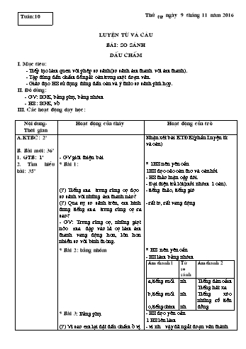 Giáo án Tiếng Việt Lớp 3 - Tuần 10