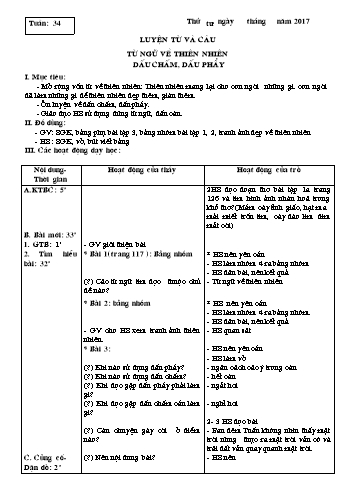 Giáo án Tiếng Việt Lớp 3 - Tuần 34