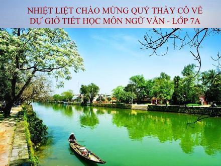 Giáo án Ngữ văn Lớp 7 - Mùa xuân nho nhỏ - Trường PTDTBT THCS Nậm Chà