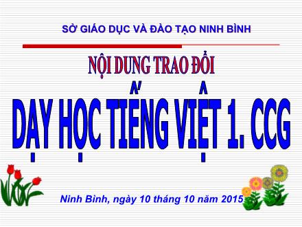 Tài liệu Dạy học Tiếng Việt 1