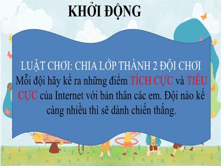 Bài giảng môn Tin học Lớp 7 - Chủ đề 3, Bài 5: Ứng xử trên mạng