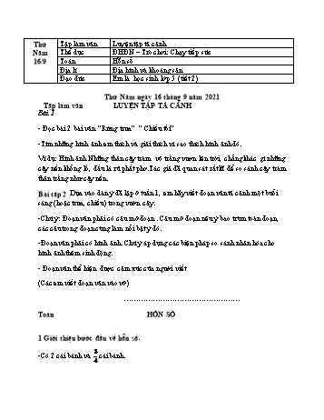 Bài giảng Tiếng Việt, Toán học lớp 5 Tuần 2 - Năm học 2021-2022
