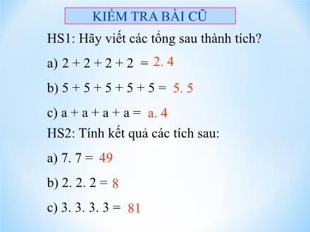 Bài giảng Toán học Lớp 6 Kết nối tri thức - Chương 1, Bài 6: Lũy thừa với số mũ tự nhiên