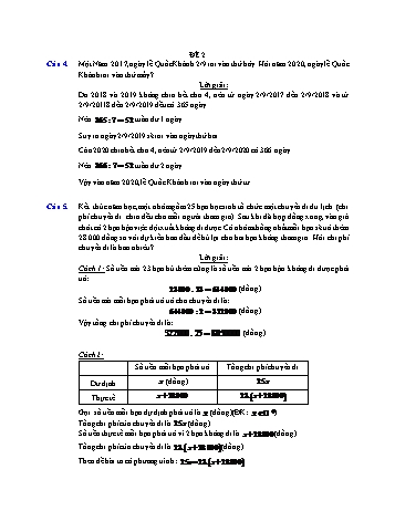 Bài luyện thi môn Toán vào Lớp 10 - Câu 4 đến 10 - Nhóm 1 (Có đáp án)