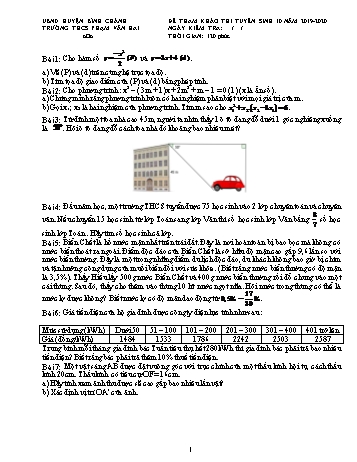Đề tham khảo thi tuyển sinh Lớp 10 môn Toán học - Năm học 2019-2020 - Trường THCS Phạm Văn Hai (Có đáp án)