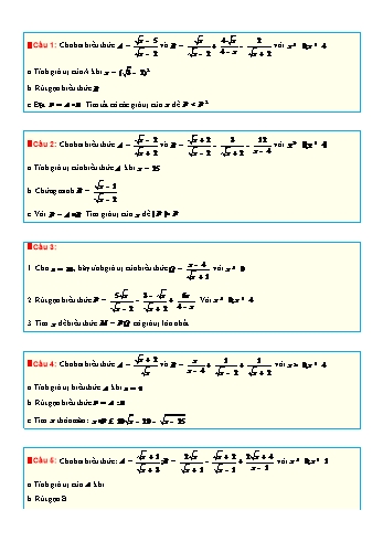Đề thi thử vào Lớp 10 - 98 bài toán rút ngọn