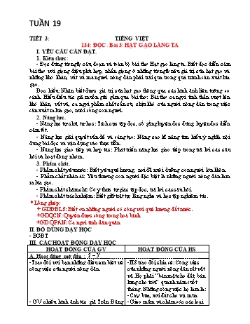 Kế hoạch bài dạy Tiếng Việt Lớp 5 (Kết nối tri thức) - Tuần 19