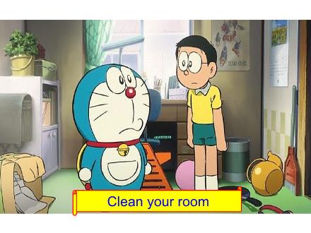 Slide Tiếng Anh - Game Clean your room